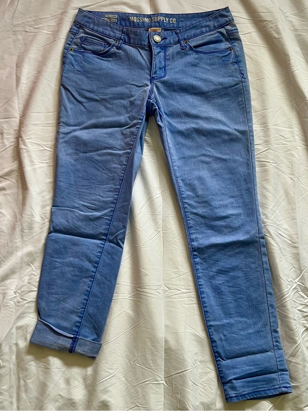 ☀️☀️Mossimo Supply Co. Light Blue Skinny Jeans Stretch Ankle Fit Size 7